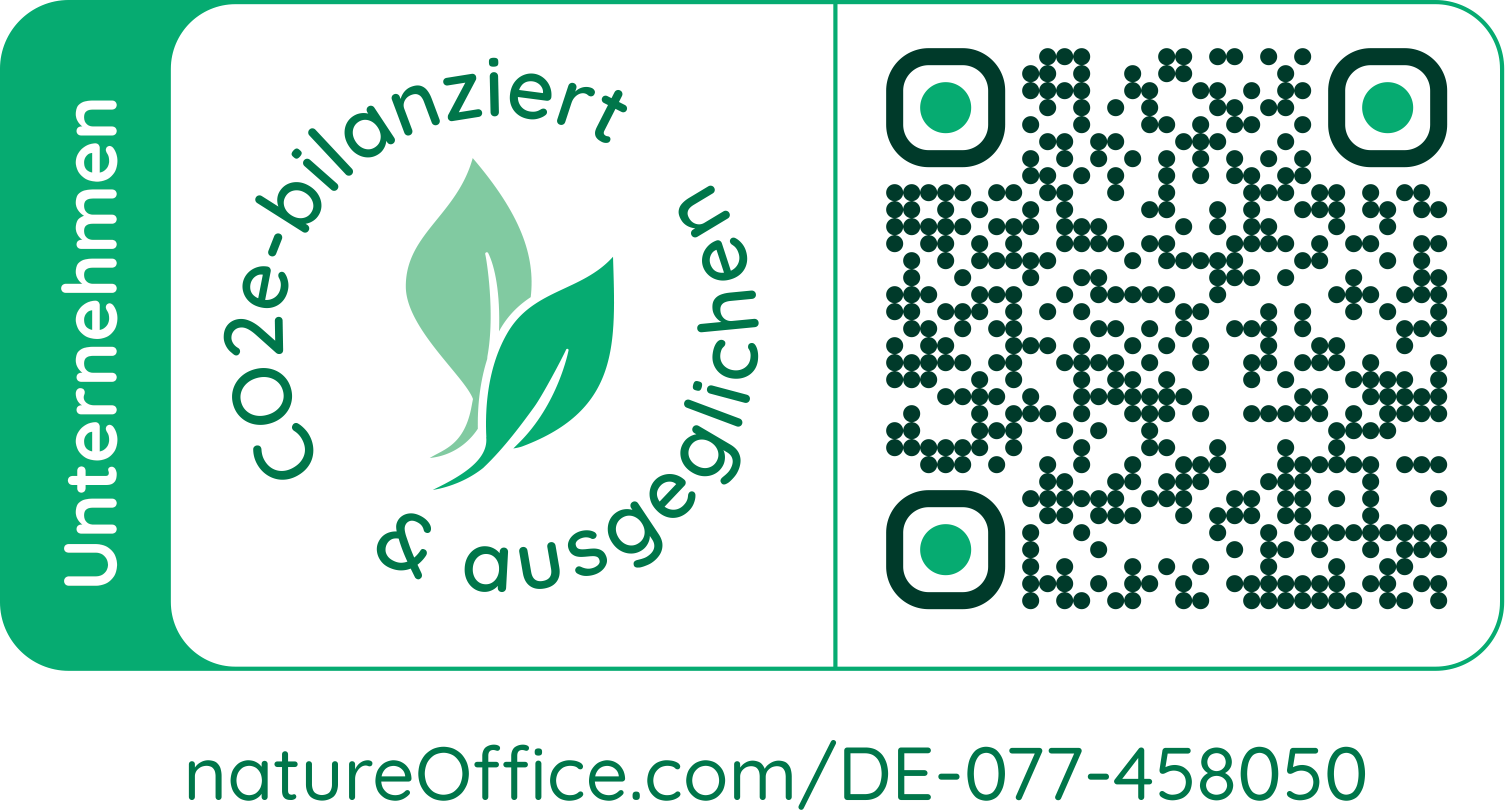 Logo klimaneutrales Unternehmen 2024